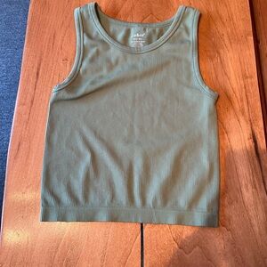 Jo & Co Green Ribbed Tank Top
